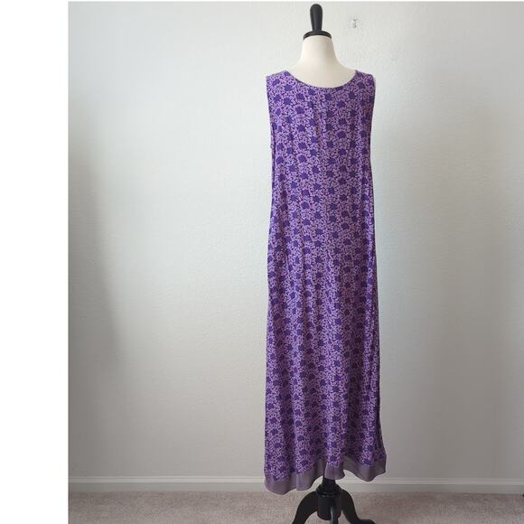 Vintage 90s Loco Lindo Women Maxi Dress Purple XL Boho Festival Retro California - Picture 9 of 10